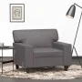 Sillón cuero sintético gris 60 cm de , Sofás - Ref: Foro24-359409, Precio: 132,24 €, Descuento: %