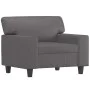 Sillón cuero sintético gris 60 cm de , Sofás - Ref: Foro24-359409, Precio: 132,24 €, Descuento: %