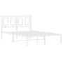 Estructura de cama de metal con cabecero blanca 120x190 cm de , Camas y somieres - Ref: Foro24-374287, Precio: 99,78 €, Descu...