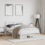 Estructura de cama de metal con cabecero blanca 120x190 cm de , Camas y somieres - Ref: Foro24-374287, Precio: 99,78 €, Descu...
