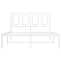 Estructura de cama de metal con cabecero blanca 120x190 cm de , Camas y somieres - Ref: Foro24-374287, Precio: 99,78 €, Descu...