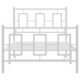 Estructura cama metal con cabecero y pie cama blanca 90x190 cm de , Camas y somieres - Ref: Foro24-374300, Precio: 84,06 €, D...