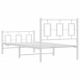 Estructura cama metal con cabecero y pie cama blanca 90x190 cm de , Camas y somieres - Ref: Foro24-374300, Precio: 84,06 €, D...