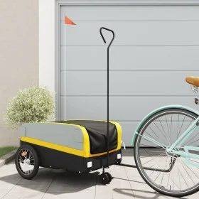 Remolque para bicicleta hierro negro y amarillo 45 kg de , Remolques para bicicletas - Ref: Foro24-94071, Precio: 90,05 €, De...