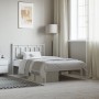 Estructura de cama de metal con cabecero blanco 100x200 cm de , Camas y somieres - Ref: Foro24-374285, Precio: 77,16 €, Descu...