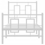 Estructura cama metal con cabecero y pie cama blanca 75x190 cm de , Camas y somieres - Ref: Foro24-374298, Precio: 75,31 €, D...