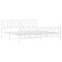 Estructura cama metal con cabecero y pie cama blanco 193x203 cm de , Camas y somieres - Ref: Foro24-374314, Precio: 149,63 €,...