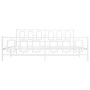 Estructura cama metal con cabecero y pie cama blanco 193x203 cm de , Camas y somieres - Ref: Foro24-374314, Precio: 149,63 €,...