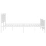 Estructura cama metal con cabecero y pie cama blanco 193x203 cm de , Camas y somieres - Ref: Foro24-374314, Precio: 149,63 €,...