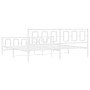 Estructura cama metal con cabecero y pie cama blanco 193x203 cm de , Camas y somieres - Ref: Foro24-374314, Precio: 149,63 €,...