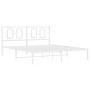 Estructura de cama con cabecero metal blanca 160x200 cm de , Camas y somieres - Ref: Foro24-374293, Precio: 107,98 €, Descuen...
