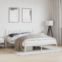Estructura de cama con cabecero metal blanca 160x200 cm de , Camas y somieres - Ref: Foro24-374293, Precio: 107,98 €, Descuen...