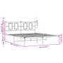Estructura de cama con cabecero metal blanca 160x200 cm de , Camas y somieres - Ref: Foro24-374293, Precio: 107,98 €, Descuen...