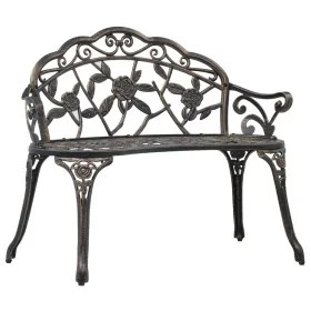 Banco de bistró aluminio fundido bronce 100 cm de vidaXL, Bancos de jardín - Ref: Foro24-47859, Precio: 149,02 €, Descuento: %
