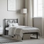 Estructura de cama con cabecero metal negro 80x200 cm de , Camas y somieres - Ref: Foro24-374232, Precio: 71,39 €, Descuento: %