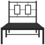 Estructura de cama con cabecero metal negro 80x200 cm de , Camas y somieres - Ref: Foro24-374232, Precio: 71,39 €, Descuento: %