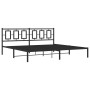 Estructura de cama con cabecero metal negro 193x203 cm de , Camas y somieres - Ref: Foro24-374247, Precio: 127,99 €, Descuent...