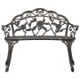 Banco de bistró aluminio fundido bronce 100 cm de vidaXL, Bancos de jardín - Ref: Foro24-47859, Precio: 158,55 €, Descuento: %