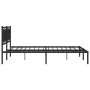 Estructura de cama con cabecero metal negro 193x203 cm de , Camas y somieres - Ref: Foro24-374247, Precio: 127,99 €, Descuent...