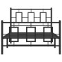 Estructura de cama con cabecero y estribo metal negro 100x190cm de , Camas y somieres - Ref: Foro24-374253, Precio: 91,26 €, ...