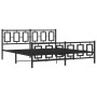 Estructura de cama cabecero y estribo metal negro 183x213 cm de , Camas y somieres - Ref: Foro24-374264, Precio: 157,52 €, De...