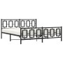 Estructura de cama cabecero y estribo metal negro 183x213 cm de , Camas y somieres - Ref: Foro24-374264, Precio: 157,52 €, De...