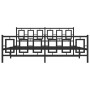 Estructura de cama cabecero y estribo metal negro 183x213 cm de , Camas y somieres - Ref: Foro24-374264, Precio: 157,52 €, De...