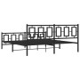 Estructura de cama cabecero y estribo metal negro 183x213 cm de , Camas y somieres - Ref: Foro24-374264, Precio: 157,52 €, De...