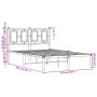 Estructura de cama con cabecero metal negro 120x200 cm de , Camas y somieres - Ref: Foro24-374239, Precio: 106,64 €, Descuent...