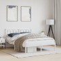 Estructura de cama con cabecero metal blanca 140x200 cm de , Camas y somieres - Ref: Foro24-374291, Precio: 105,22 €, Descuen...