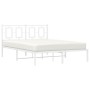Estructura de cama con cabecero metal blanca 140x200 cm de , Camas y somieres - Ref: Foro24-374291, Precio: 105,22 €, Descuen...