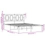 Estructura de cama con cabecero metal blanca 140x200 cm de , Camas y somieres - Ref: Foro24-374291, Precio: 105,22 €, Descuen...