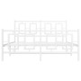 Estructura cama metal con cabecero y estribo blanco 140x200 cm de , Camas y somieres - Ref: Foro24-374309, Precio: 128,11 €, ...