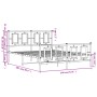 Estructura cama metal con cabecero y estribo blanco 140x200 cm de , Camas y somieres - Ref: Foro24-374309, Precio: 128,11 €, ...