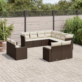 Set de sofás de jardín 11 pzas cojines ratán sintético marrón de , Conjuntos de jardín - Ref: Foro24-3219123, Precio: 694,13 ...