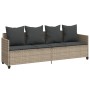 Tumbona con cojines ratán sintético gris claro de , Tumbonas - Ref: Foro24-368349, Precio: 230,14 €, Descuento: %