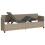 Tumbona con cojines ratán sintético gris claro de , Tumbonas - Ref: Foro24-368349, Precio: 230,14 €, Descuento: %