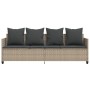 Tumbona con cojines ratán sintético gris claro de , Tumbonas - Ref: Foro24-368349, Precio: 230,14 €, Descuento: %