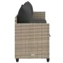 Sun lounger with light gray synthetic rattan cushions by , Loungers - Ref: Foro24-368349, Price: 238,99 €, Discount: %