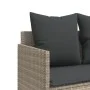 Sun lounger with light gray synthetic rattan cushions by , Loungers - Ref: Foro24-368349, Price: 238,99 €, Discount: %