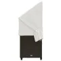 Lounger with hood and brown synthetic rattan cushions by , Loungers - Ref: Foro24-368354, Price: 279,11 €, Discount: %