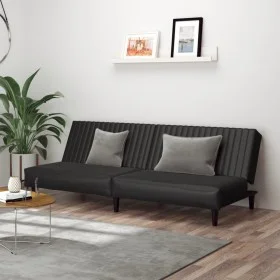 2 seater black synthetic leather sofa bed by , Sofas - Ref: Foro24-375947, Price: 238,01 €, Discount: %