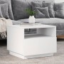 Mesa de centro con luces LED blanco 50x49x40 cm de , Mesas de centro - Ref: Foro24-839826, Precio: 56,54 €, Descuento: %