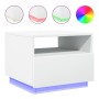 Mesa de centro con luces LED blanco 50x49x40 cm de , Mesas de centro - Ref: Foro24-839826, Precio: 56,54 €, Descuento: %
