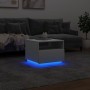 Mesa de centro con luces LED blanco 50x49x40 cm de , Mesas de centro - Ref: Foro24-839826, Precio: 56,54 €, Descuento: %