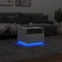 Mesa de centro con luces LED blanco 50x49x40 cm de , Mesas de centro - Ref: Foro24-839826, Precio: 59,02 €, Descuento: %
