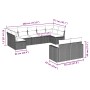 Set de sofás de jardín 9 pzas y cojines ratán sintético marrón en Conjuntos de jardín | Comprar online en Foru.es