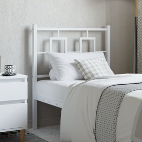 Cabecero de metal blanco 75 cm de , Cabeceros y pies de cama - Ref: Foro24-374316, Precio: 28,33 €, Descuento: %