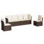 Set sofás de jardín 6 piezas y cojines ratán sintético marrón de , Conjuntos de jardín - Ref: Foro24-3217373, Precio: 375,34 ...