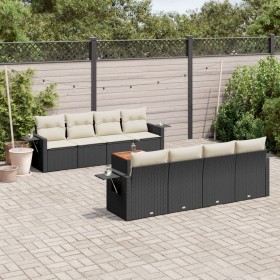 Set de sofás de jardín 8 piezas y cojines ratán sintético negro de , Conjuntos de jardín - Ref: Foro24-3256812, Precio: 550,2...